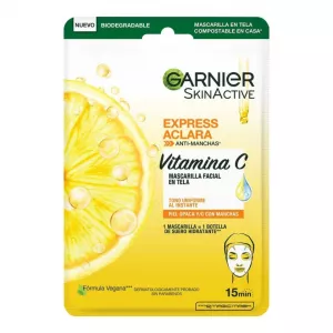 Mascarilla Facial en Tela EXPRESS ACLARA Garnier Vitamina C / sobre 1 unidad