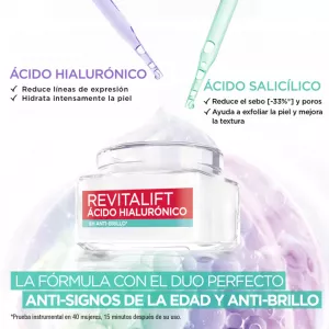 Gel Crema Revitalift Ácido Hialurónico Loreal - 50 ml