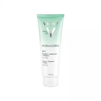 Normaderm Exfoliante + Limpiador + Mascarilla Facial 3 En 1 Vichy  - 125 ml